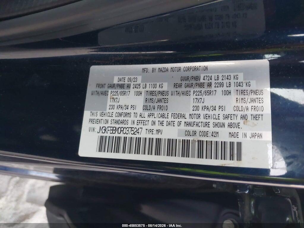 JM3KFBBM0R0375247 2024 MAZDA CX-5 photo no. 9