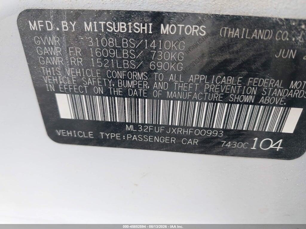 ML32FUFJXRHF00993 2024 MITSUBISHI MIRAGE G4 photo no. 9