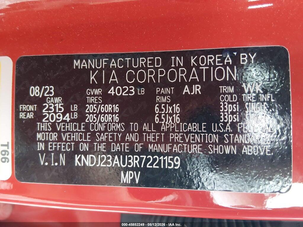 KNDJ23AU3R7221159 2024 KIA SOUL photo no. 9