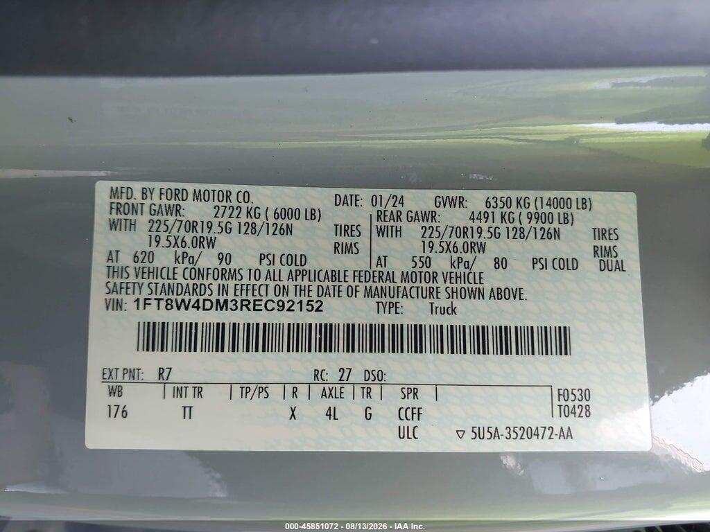 1FT8W4DM3REC92152 2024 FORD F-450 photo no. 9