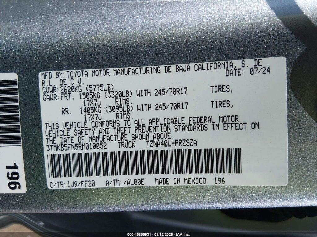 3TMKB5FN5RM010052 2024 TOYOTA TACOMA photo no. 9