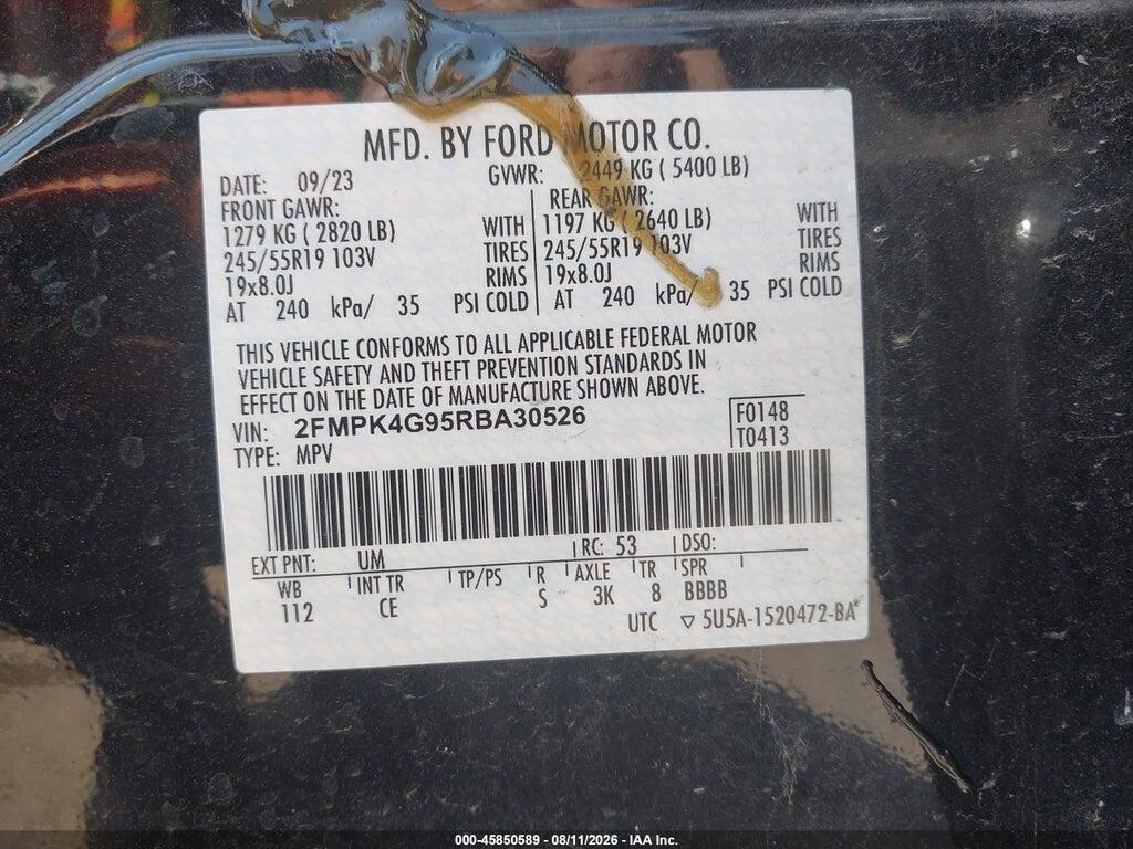 2FMPK4G95RBA30526 2024 FORD EDGE photo no. 9