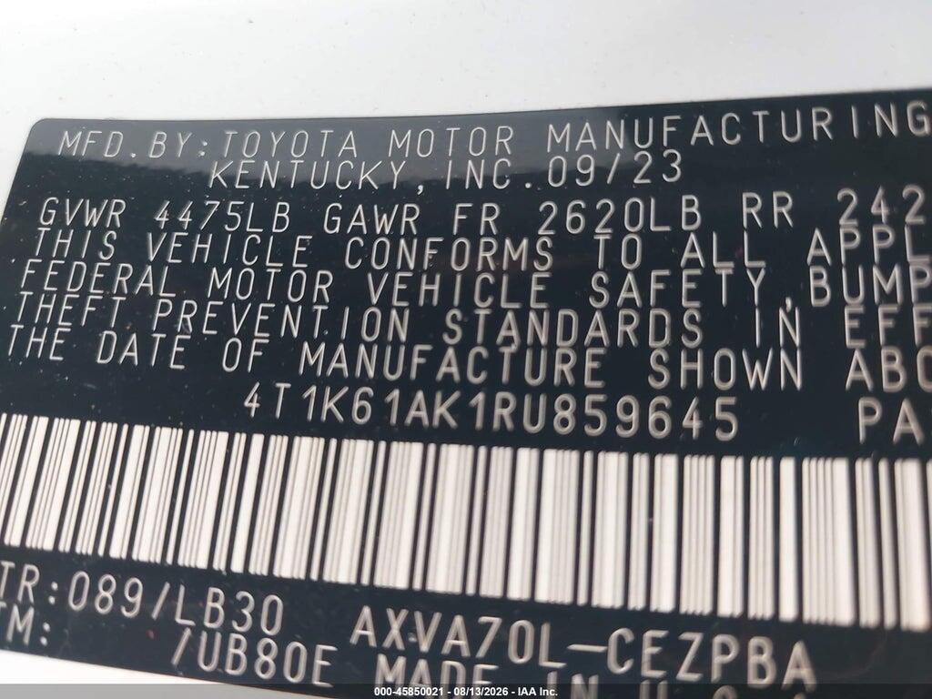 4T1K61AK1RU859645 2024 TOYOTA CAMRY photo no. 9