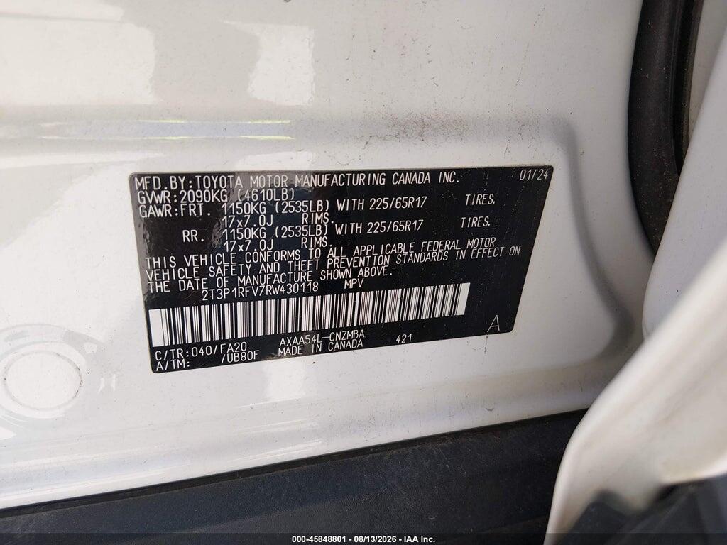 2T3P1RFV7RW430118 2024 TOYOTA RAV4 photo no. 9