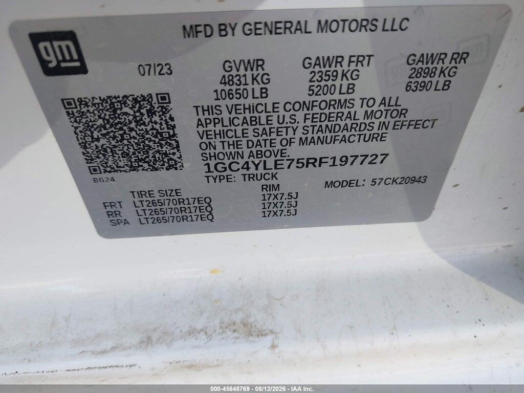 1GC4YLE75RF197727 2024 CHEVROLET SILVERADO 2500HD photo no. 9
