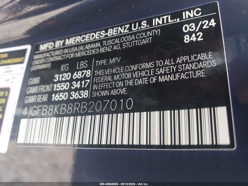 4JGFB8KB8RB207010 2024 MERCEDES-BENZ AMG GLE 63 photo no. 9