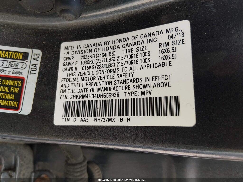 2HKRM4H34DH656938 2013 HONDA CR-V photo no. 9