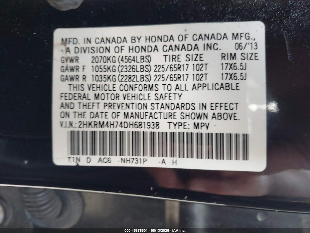 2HKRM4H74DH681938 2013 HONDA CR-V photo no. 9