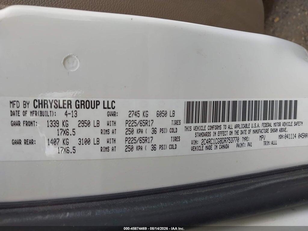 2C4RC1CG8DR753770 2013 CHRYSLER TOWN & COUNTRY photo no. 9