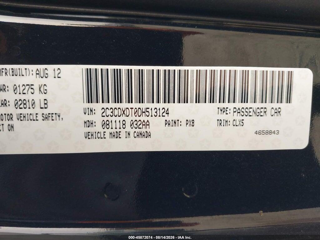 2C3CDXDT0DH513124 2013 DODGE CHARGER photo no. 9