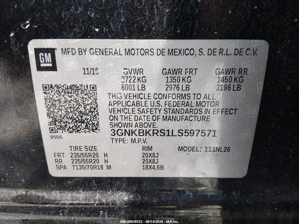 3GNKBKRS1LS597571 2020 CHEVROLET BLAZER photo no. 9