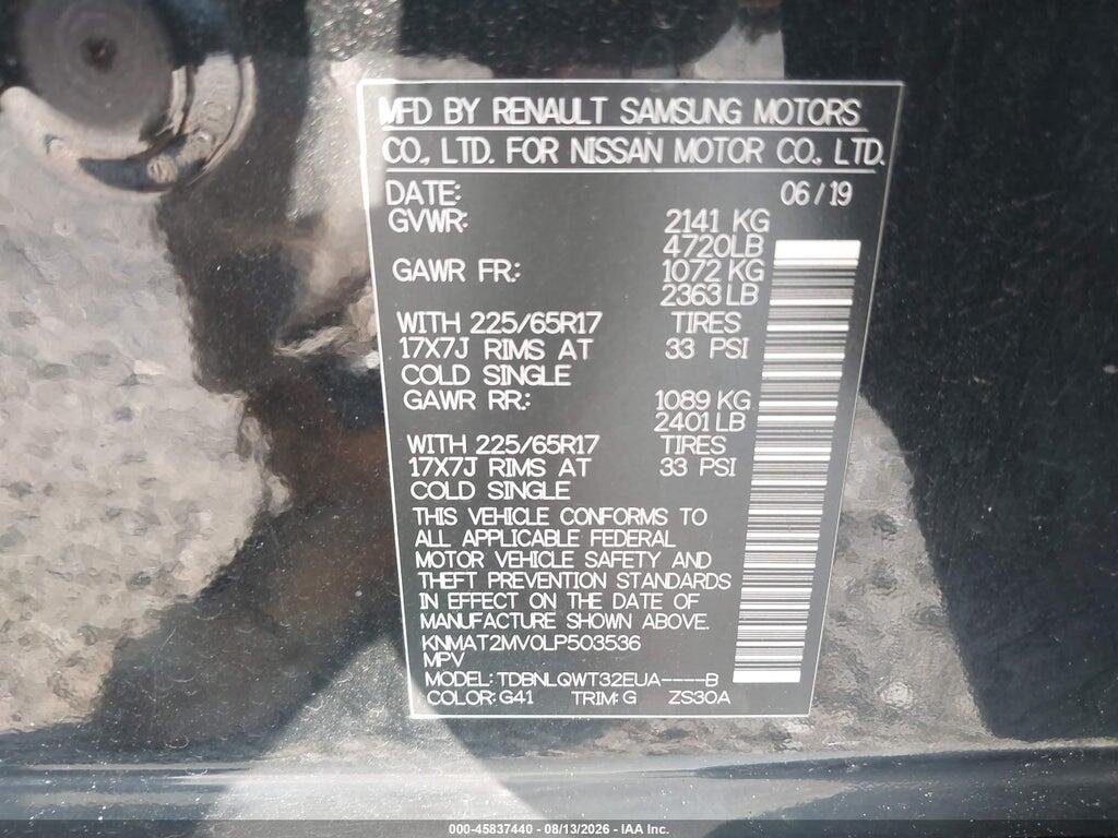 KNMAT2MV0LP503536 2020 NISSAN ROGUE photo no. 9