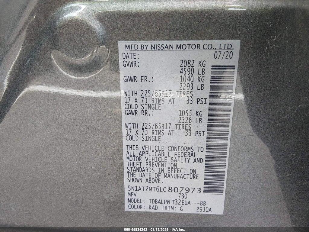 5N1AT2MT6LC807973 2020 NISSAN ROGUE photo no. 9