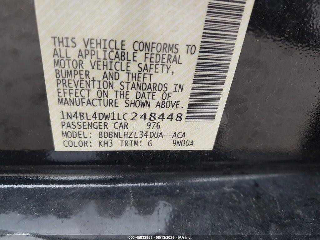 1N4BL4DW1LC248448 2020 NISSAN ALTIMA photo no. 9
