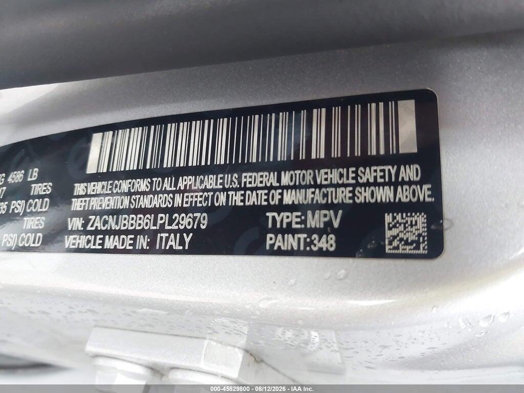 ZACNJBBB6LPL29679 2020 JEEP RENEGADE photo no. 9