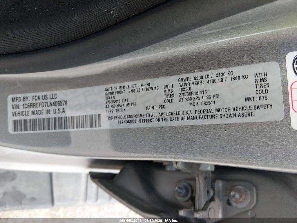 1C6RREFG7LN406578 2020 RAM 1500 photo no. 9