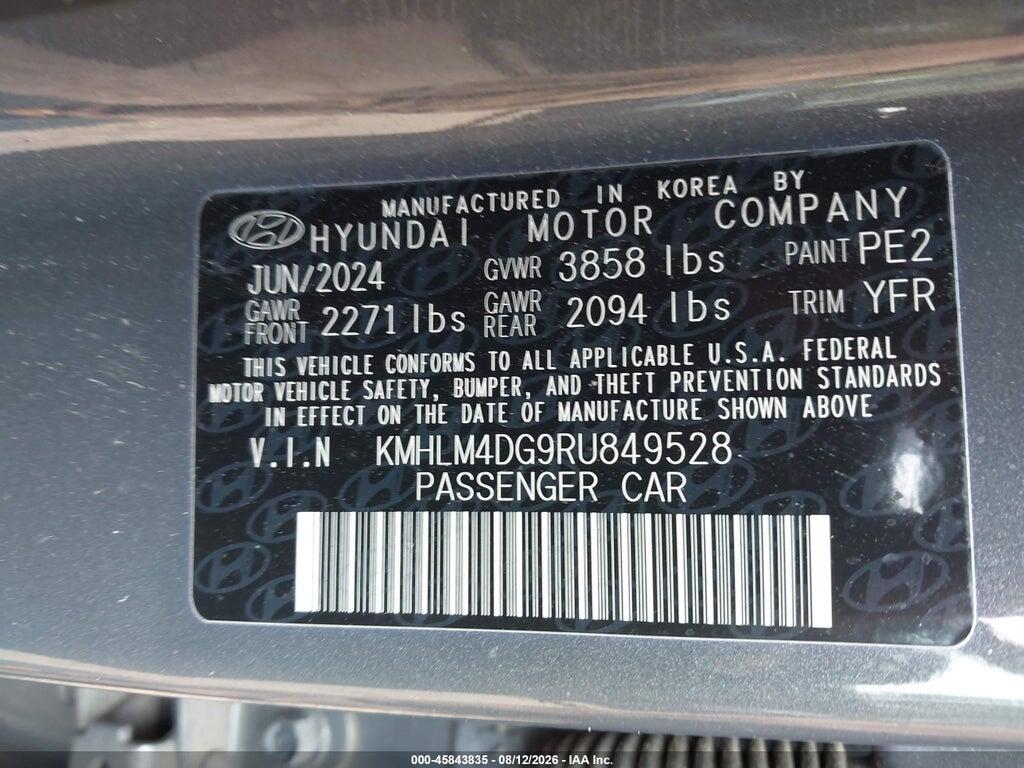 KMHLM4DG9RU849528 2024 HYUNDAI ELANTRA photo no. 9