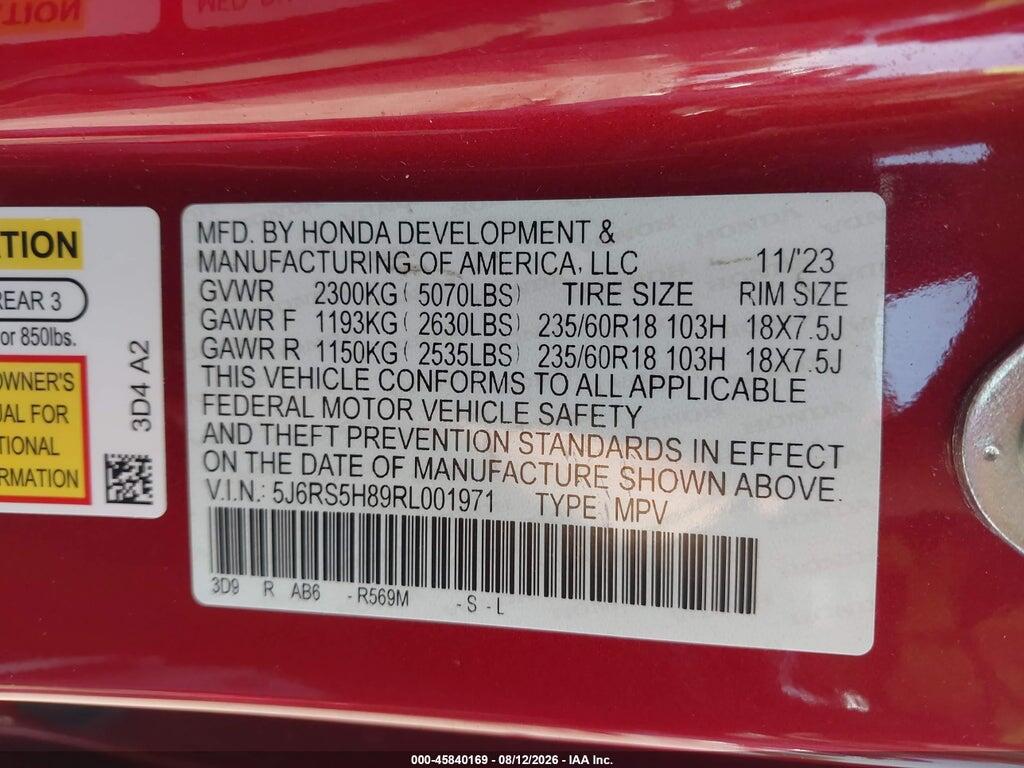 5J6RS5H89RL001971 2024 HONDA CR-V HYBRID photo no. 9