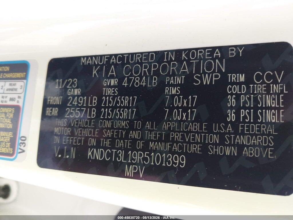 KNDCT3L19R5101399 2024 KIA NIRO EV photo no. 9