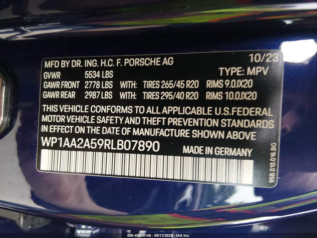 WP1AA2A59RLB07890 2024 PORSCHE MACAN photo no. 9