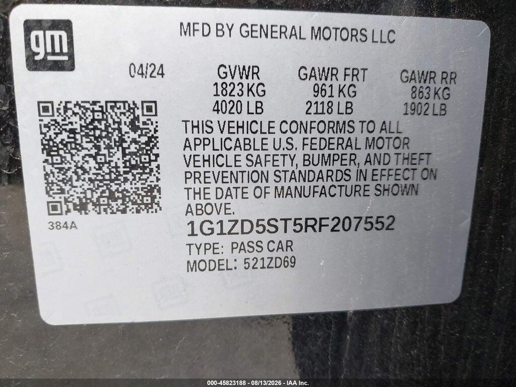 1G1ZD5ST5RF207552 2024 CHEVROLET MALIBU photo no. 9