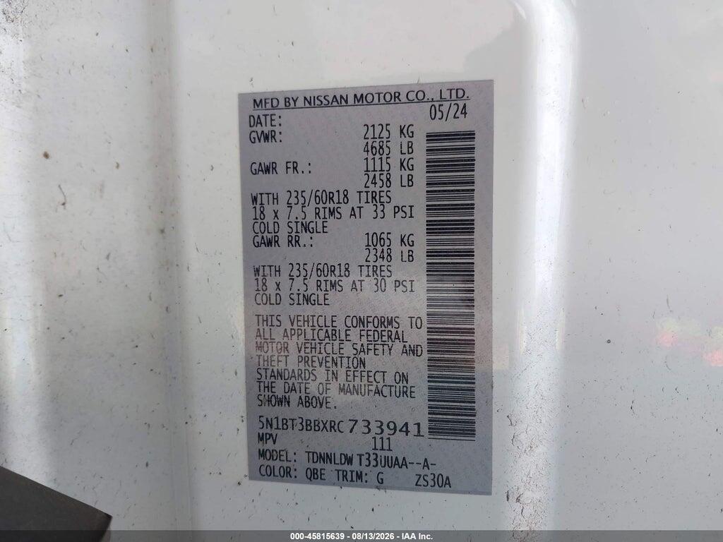 5N1BT3BBXRC733941 2024 NISSAN ROGUE photo no. 9