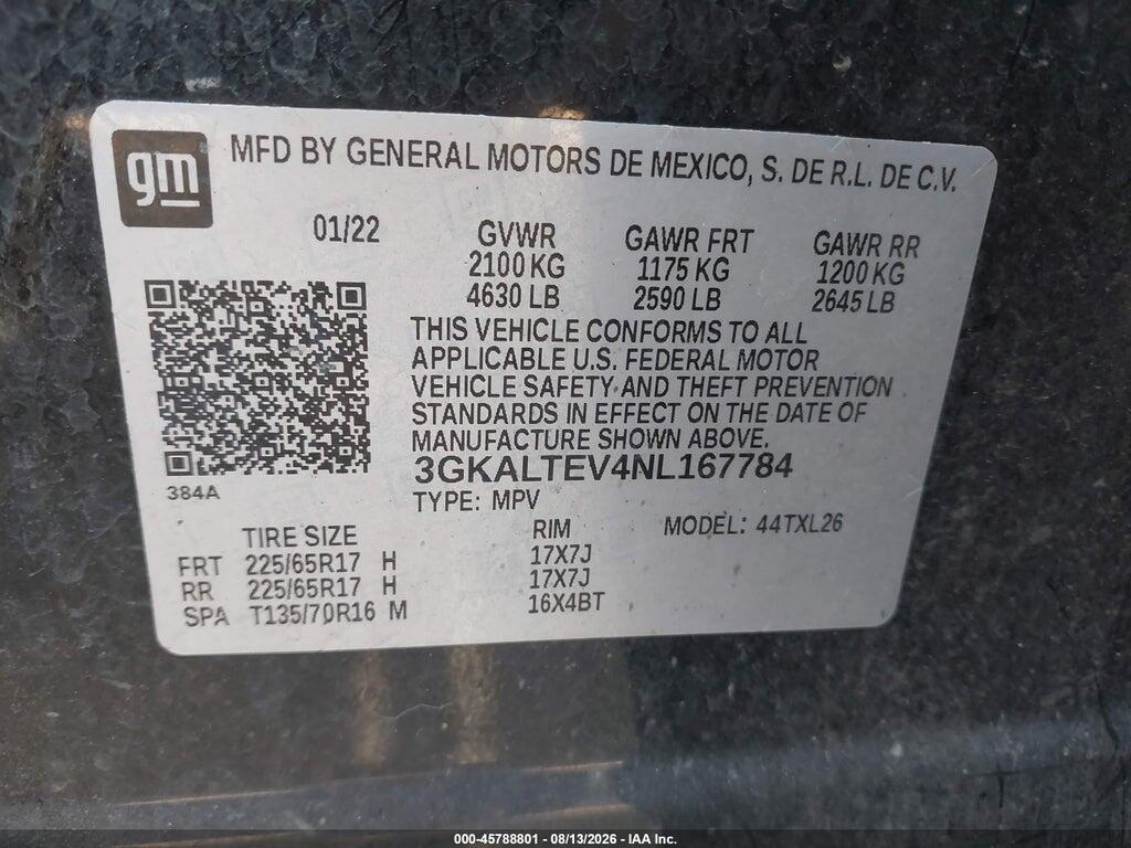 3GKALTEV4NL167784 2022 GMC TERRAIN photo no. 4