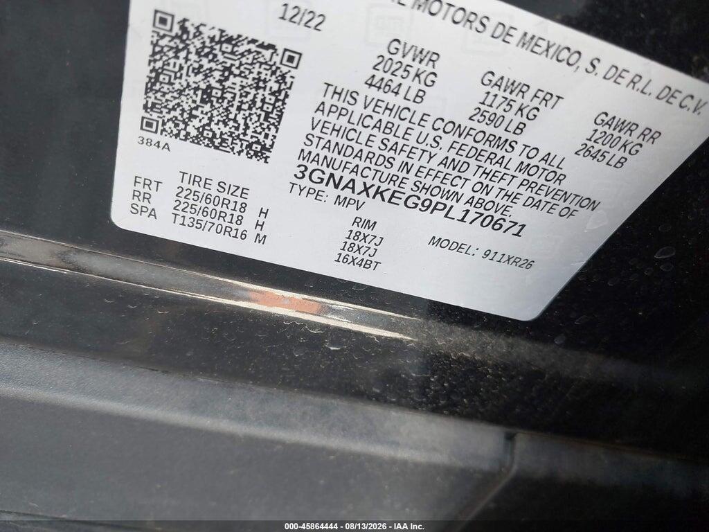 3GNAXKEG9PL170671 2023 CHEVROLET EQUINOX photo no. 9