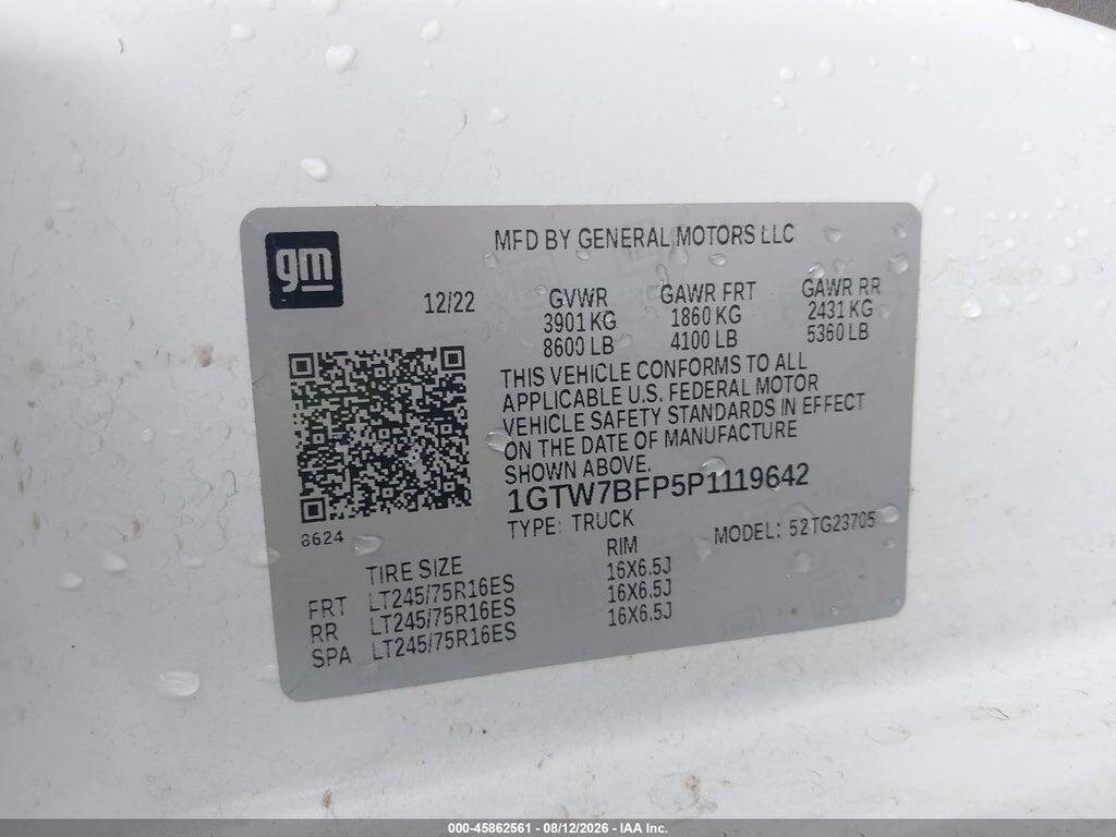 1GTW7BFP5P1119642 2023 GMC SAVANA CARGO photo no. 8