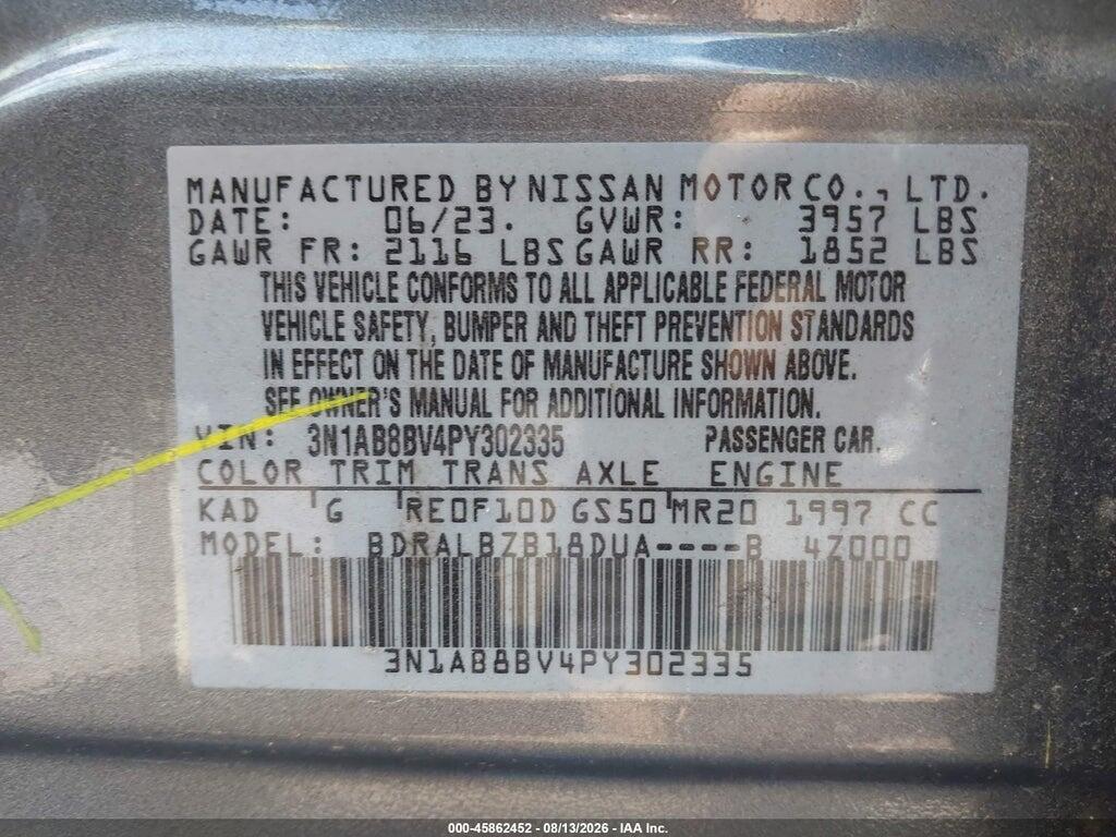 3N1AB8BV4PY302335 2023 NISSAN SENTRA photo no. 9
