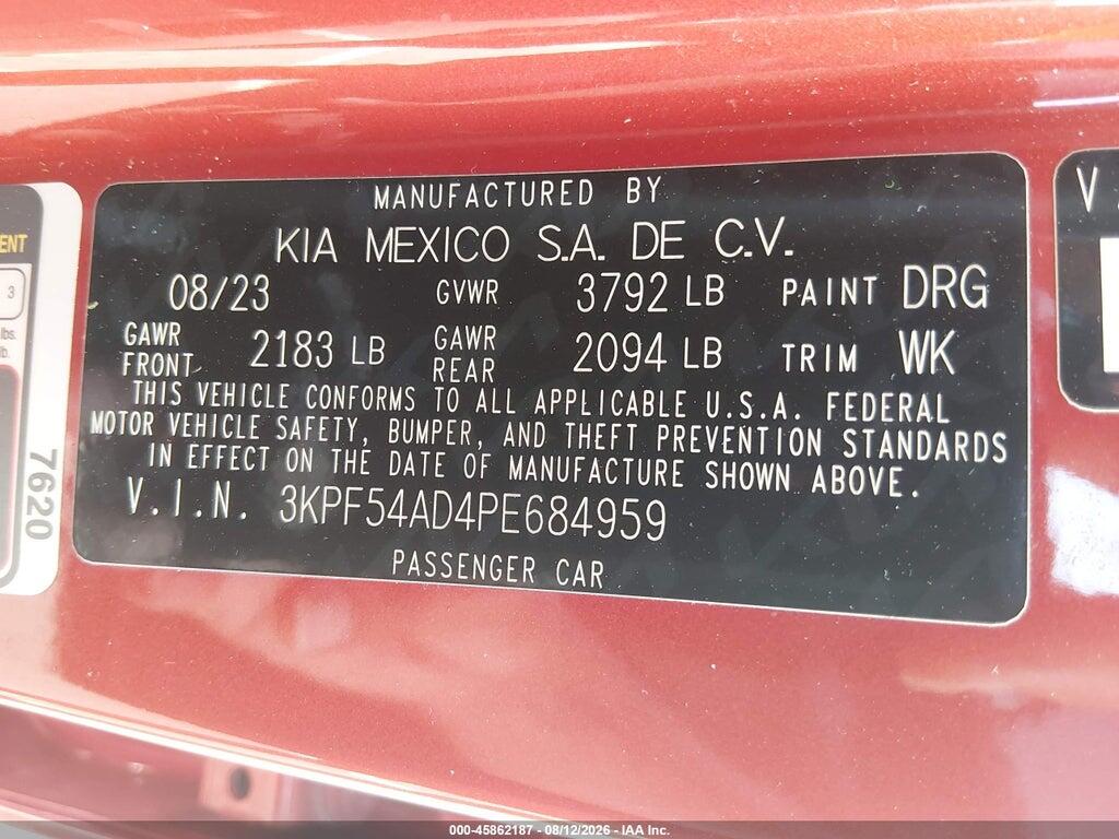 3KPF54AD4PE684959 2023 KIA FORTE photo no. 9