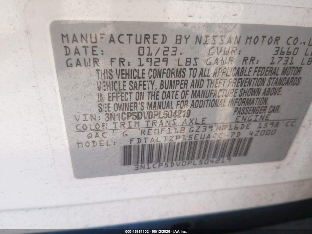 3N1CP5DV0PL504219 2023 NISSAN KICKS photo no. 9