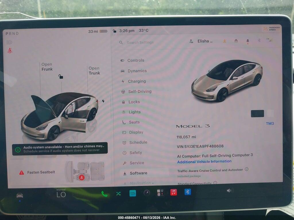 5YJ3E1EA9PF488608 2023 TESLA MODEL 3 photo no. 7