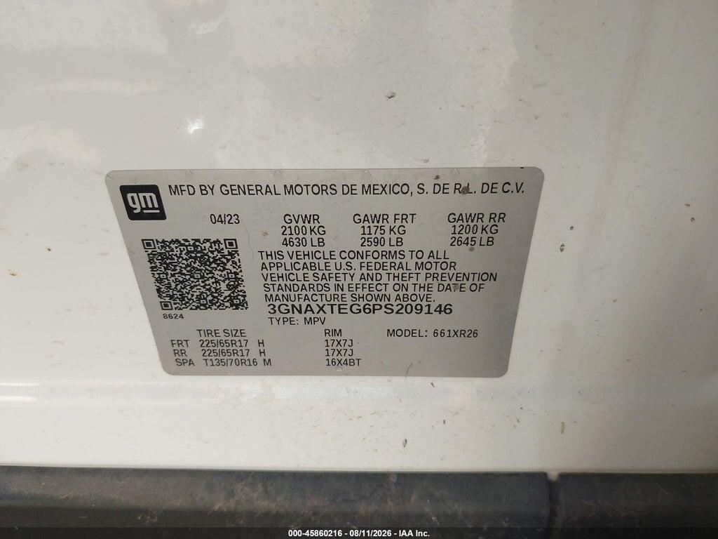 3GNAXTEG6PS209146 2023 CHEVROLET EQUINOX photo no. 9