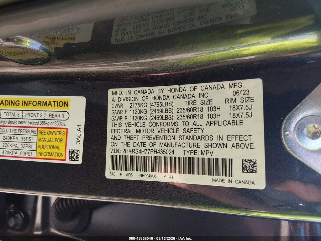 2HKRS4H77PH435024 2023 HONDA CR-V photo no. 9