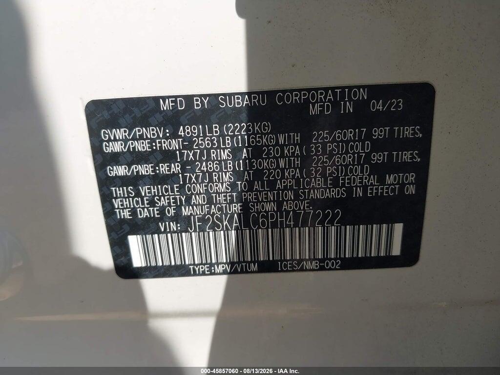 JF2SKALC6PH477222 2023 SUBARU FORESTER photo no. 9