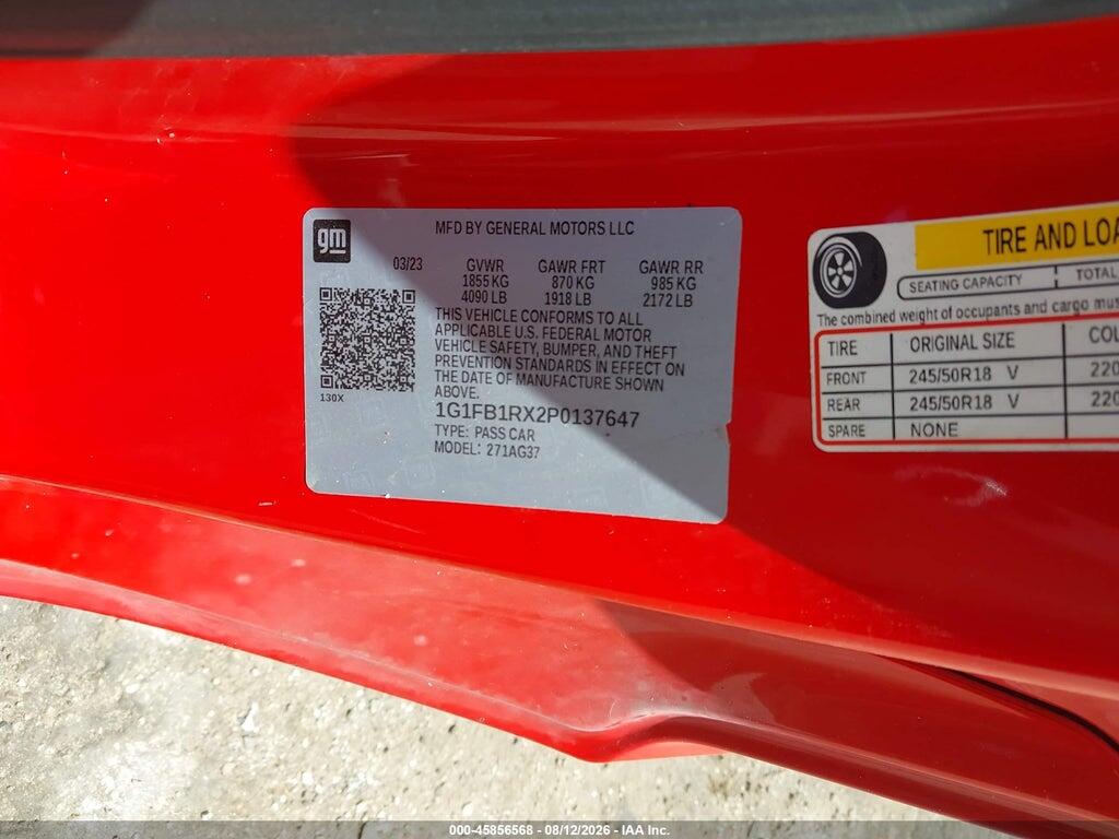 1G1FB1RX2P0137647 2023 CHEVROLET CAMARO photo no. 9
