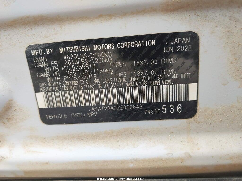 JA4ATVAA0PZ003643 2023 MITSUBISHI ECLIPSE CROSS photo no. 9