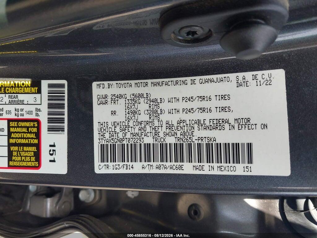 3TYAX5GN0PT072293 2023 TOYOTA TACOMA photo no. 9