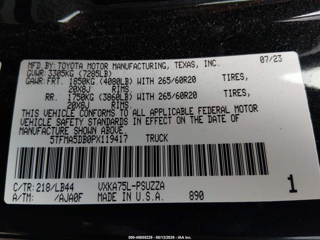 5TFMA5DB0PX119417 2023 TOYOTA TUNDRA photo no. 9