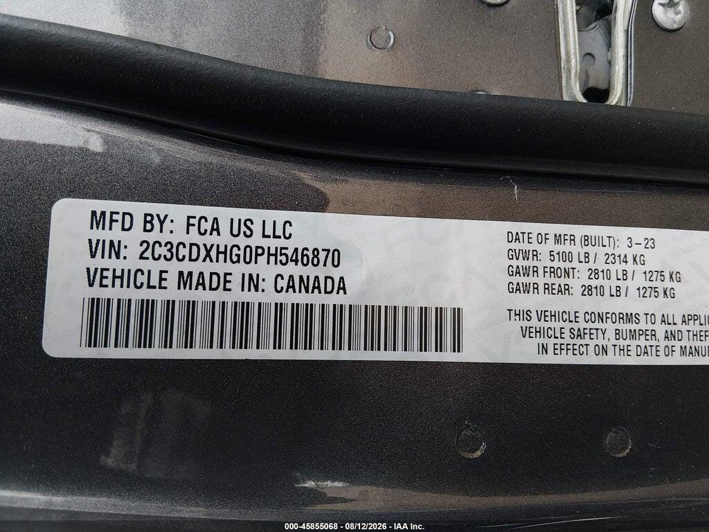 2C3CDXHG0PH546870 2023 DODGE CHARGER photo no. 9