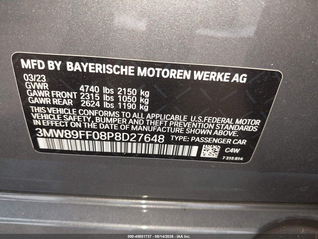 3MW89FF08P8D27648 2023 BMW 330I photo no. 9