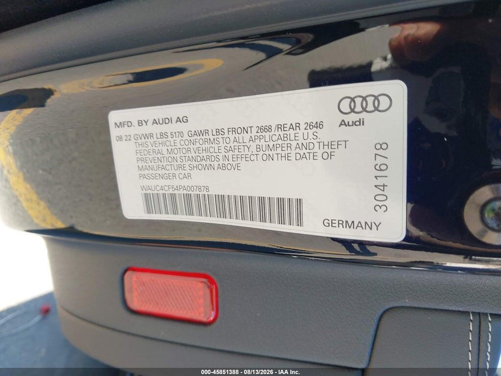 WAUC4CF54PA007878 2023 AUDI S5 SPORTBACK photo no. 9