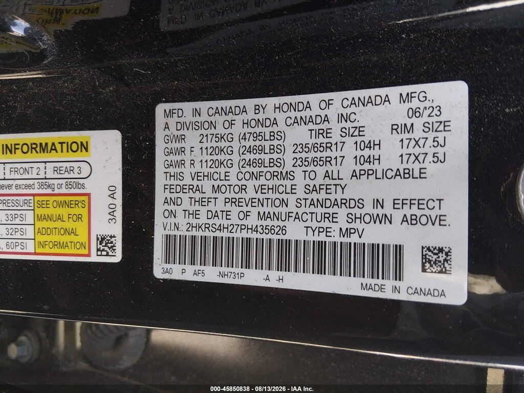 2HKRS4H27PH435626 2023 HONDA CR-V photo no. 9