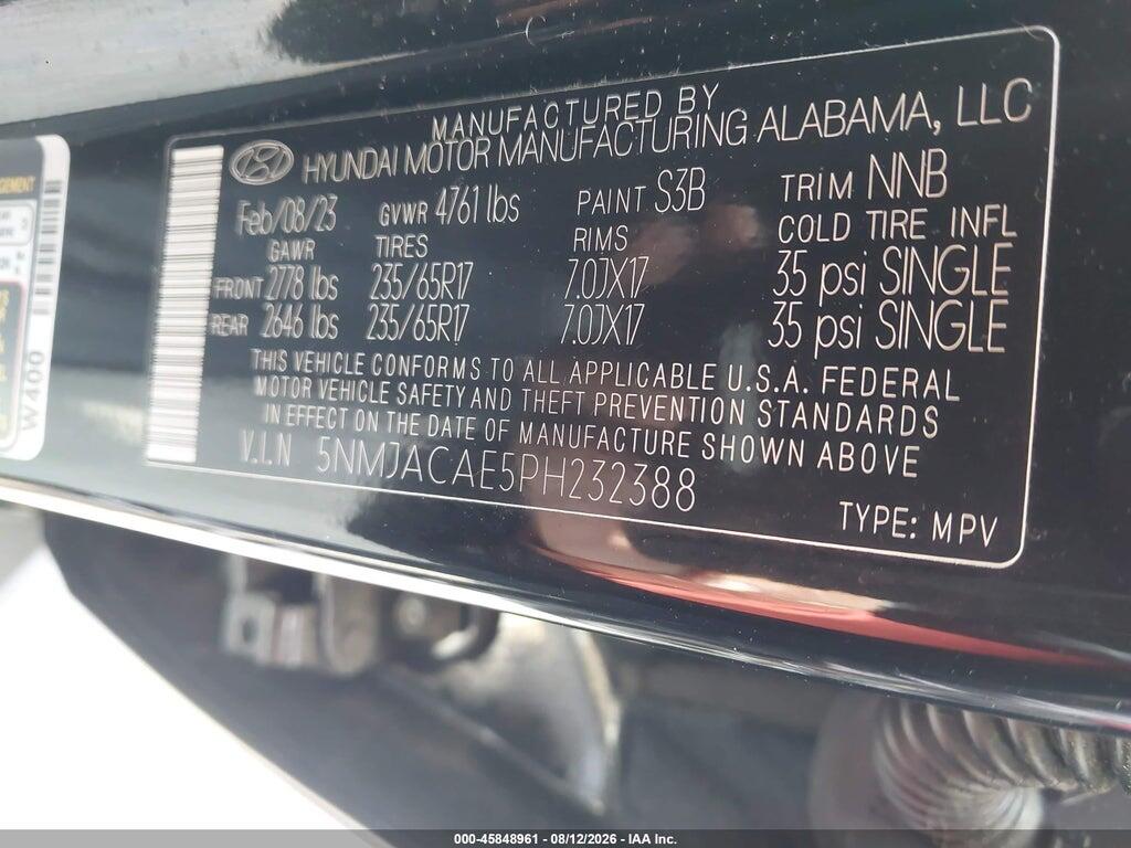 5NMJACAE5PH232388 2023 HYUNDAI TUCSON photo no. 9