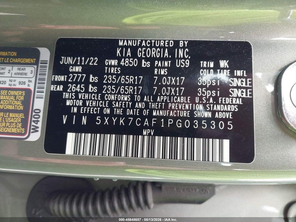 5XYK7CAF1PG035305 2023 KIA SPORTAGE photo no. 9