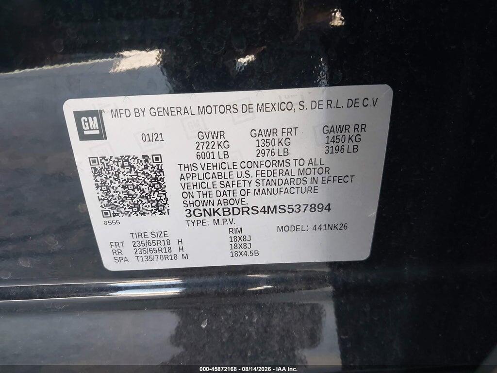 3GNKBDRS4MS537894 2021 CHEVROLET BLAZER photo no. 9