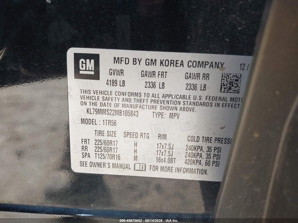 KL79MMS22MB105843 2021 CHEVROLET TRAILBLAZER photo no. 9
