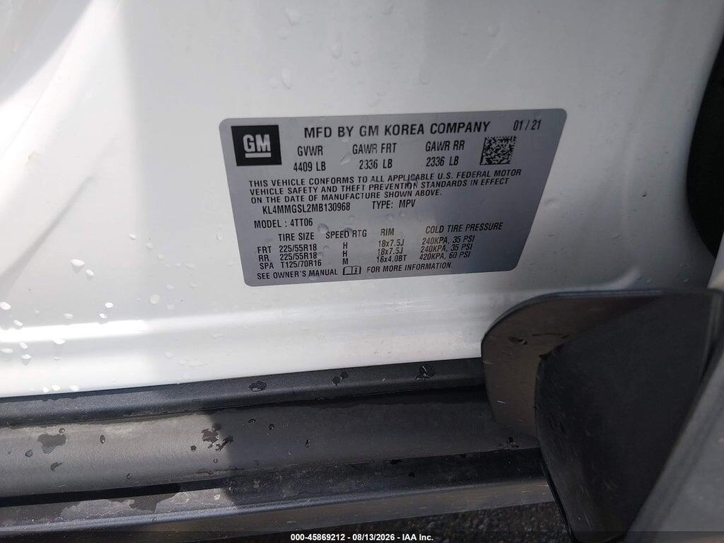 KL4MMGSL2MB130968 2021 BUICK ENCORE GX photo no. 9