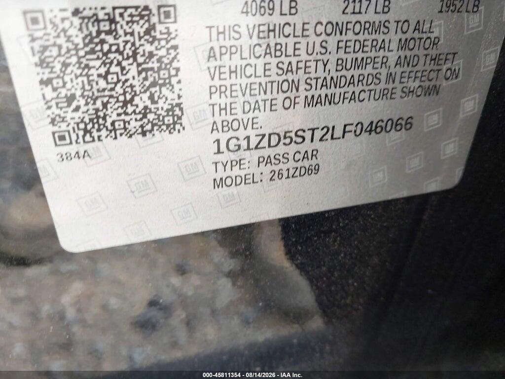 1G1ZD5ST2LF046066 2020 CHEVROLET MALIBU photo no. 9